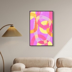 Art Remedy All That color Modern Color Block Abstract Wall Art Framed - 1 of 4