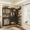 Aheaplus Walk-In Corner Closet System with Mirror, Freestanding Closet Organizer with Drawer and Shelves - 3 of 4