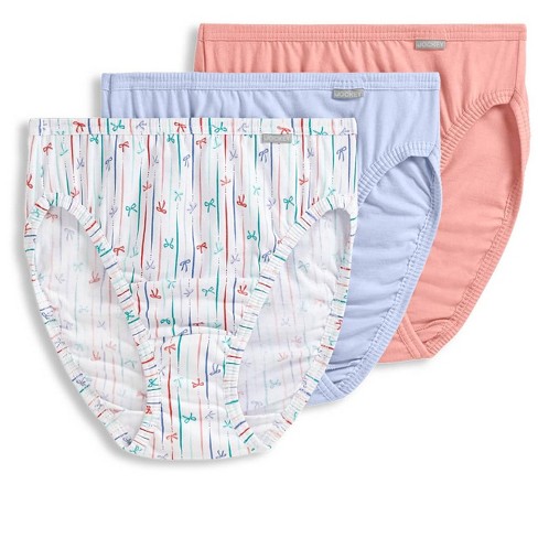 Jockey Women's Elance French Cut - 3 Pack 6 Sky Blue/quilted Prism/minty  Mist : Target