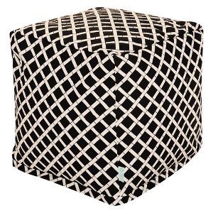 Majestic Home Goods,Cube Pouf Bamboo Burnt - 1 of 4