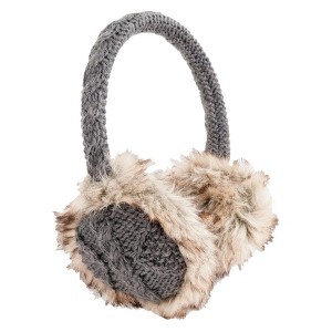 Cable Knit Adjustable Earmuffs With Faux Fur_Nirvanna Designs - 1 of 4