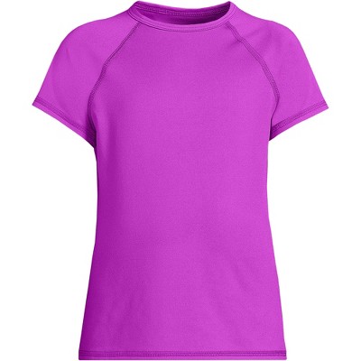 Lands' End Kids Slim Short Sleeve Crew Neck UPF 50 Swim Rash Guard