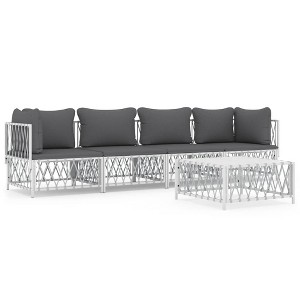 vidaXL Garden Lounge Set White, Dark Grey - 1 of 4