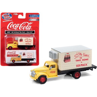 1941-1946 Chevrolet Box Truck Yellow and Cream "Coca-Cola" 1/87 (HO) Scale Model by Classic Metal Works