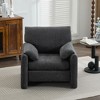 Chenille Oversized Accent Chair, Sofa Chair with Large Seat and Wide Armrests, Modern Armchair Reading Chairs for Bedroom Living Room-HYLEORY - 2 of 4