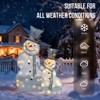 SEVOBAL Inflatable Decoration 2pcs Snowman with Top Hat Christmas Decorations 2D Holiday Decor for Xmas Outdoor Indoor Decor, White, 59.1"*8.7"*47.2" - 3 of 4