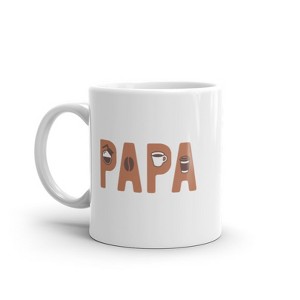 Crazy Dog T-Shirts Papa Coffee Mug Funny Cool Father's Day Coffee Bean Roast Novelty Cup-11oz - 1 of 4