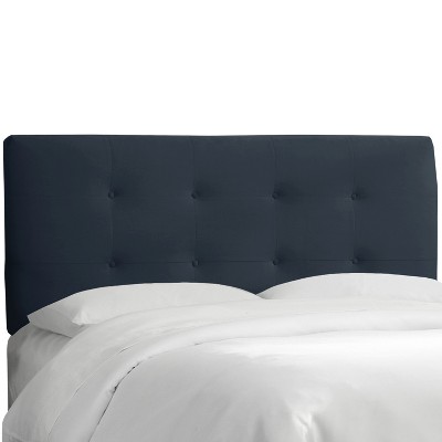 Twin Dolce Headboard Navy Velvet - Skyline Furniture