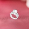 Slickblue Stunning 7.5 Ct Engagement Ring with Clear Cubic Zirconia - Rhodium Plated Cocktail Ring for Women - 3 of 4