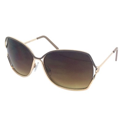 Women's Square Aviator Sunglasses - A New Day™ Gold