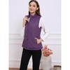 Allegra K Women's Stand Collar Lightweight Gilet Quilted Zip Vest - 2 of 4