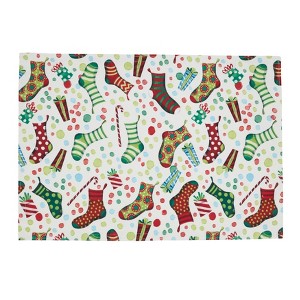 Saro Lifestyle Christmas Stockings Table Mats (Set of 4) - 1 of 4