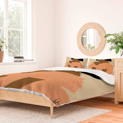 Deny Designs EELISE_NDRI Gushin Over You Duvet Set Pink