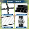 Chicken Coop Walk in Run - Galvanized Large Poultry Cage with Water-Resistant Cover, Outdoor Hen House for Backyard Farm - 3 of 4