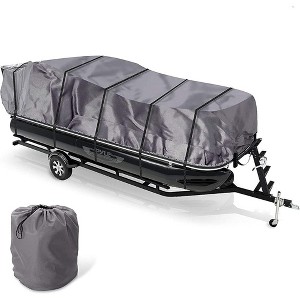 Pyle Universal Pontoon Boat Cover (PCVHP661) - 21’ to 24’ ft, Waterproof & Heavy-Duty - 1 of 4