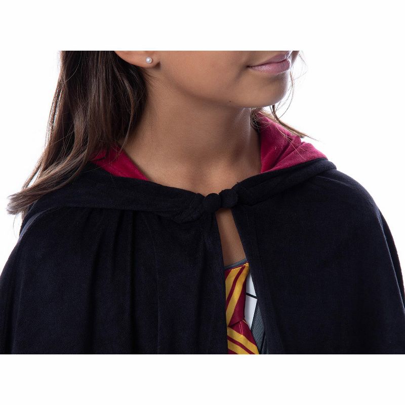 Harry Potter Girls' Gryffindor House Costume Nightgown Pajama Dress Grey, 3 of 8