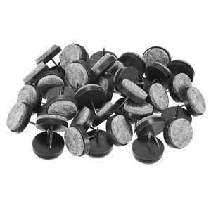 Unique Bargains Heavy Thickening Nail-on Furniture Felt Pads Black - 1 of 4