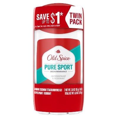 Old Spice High Endurance Pure Sport Antiperspirant & Deodorant Twin Pack - 3oz/2pk