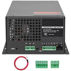 VEVOR CO2 Laser Power Supply, 100W, Power Supply for 100W Laser Tube, Constant Current Protection, Open Circuit Protection, Fast Heat, Black - 1 of 4