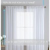 HLC.ME Sheer Voile Transparent Window Treatment Rod Pocket Curtain Panels - Set of 2 - 2 of 4