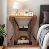 Hommoo 3-Tier Farmhouse Narrow End Table with Storage Shelves - 2 of 4