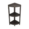 32" SnazzyCorner Tall Teak Shower Shelf Light Gray - CoastalVogue - 4 of 4