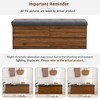 Vynxaria 49" Storage Bench with Adjustable Shelves, Padded Seat Cushion, Double Doors for Entryway, Hallway, Bedroom, Dark Grey. - 4 of 4