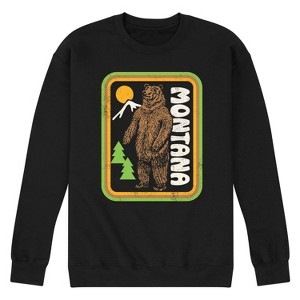 Men's - Instant Message - Montana Grizzly Bears Nature Badge Graphic Fleece Sweatshirt - 1 of 4