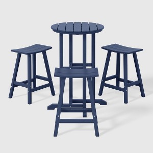 WestinTrends Malibu All Weather Hdpe Outdoor Patio Counter Height Bistro Set (4-Piece) - 1 of 4