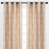 Chanasya 2pk Damask Pattern Jacquard Room Darkening Window Curtain Panels - Set of 2 - 3 of 4