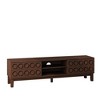 Modern TV Stand for TVs up to 75", TV Console Media Console Sideboard Storage Cabinet with 4 Drawers, Black+Gray/White/Dark Brown - ModernLuxe - 2 of 4