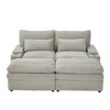 EHMKNP Modern 70.9" Sectional Loveseat Sofa with Storage, Ottomans, 4 Ports & 2 Cup Holders - 4 of 4