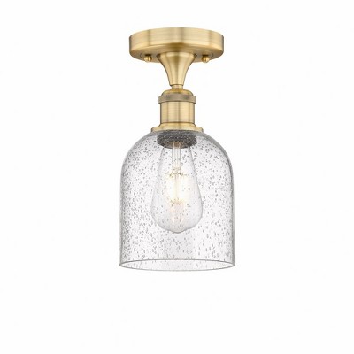 Bella - 1 Light Semi-Flush Mount In Industrial Style-9.63 Inches Tall and 5.5 Inches Wide