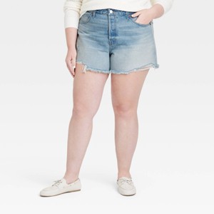 Women's Mid-Rise 90's Baggy Denim Shorts - Universal Thread™ - 1 of 3