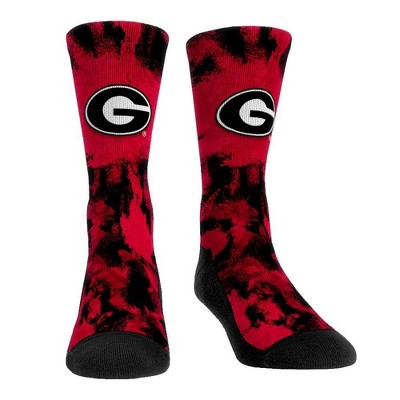 NCAA Georgia Bulldogs Paint Crew Socks - L/XL