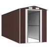 vidaXL Garden Shed Dark Brown Galvanized Steel 75.6 x 205.5 x 87.8 in - 4 of 4