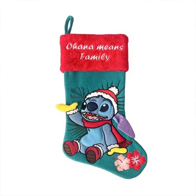 Lilo & Stitch Stitch Applique Holiday Stocking 20