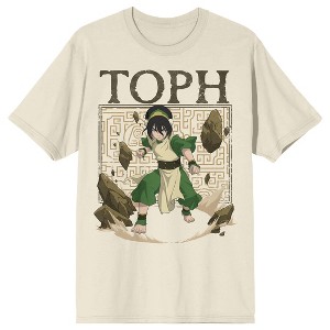 Avatar The Last Airbender Toph, Rocks and dust cloud on Natural Short Sleeve Adult T-Shirt - 1 of 3