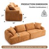 TiramisuBest LY-003 Beige White Deep Seat Compression Sofa 3 Seater with Beige for sofa - 3 of 4