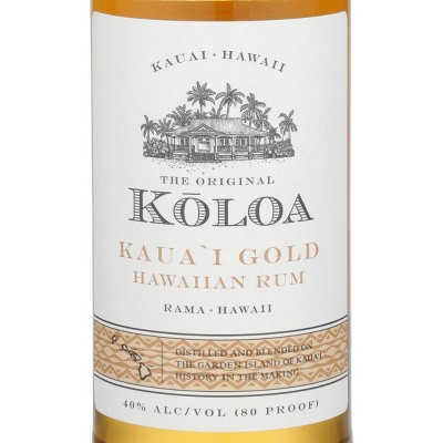 Koloa Kaua'i Gold Hawaiian Rum - 750ml Bottle