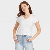 Women's Short Sleeve V-Neck 3pk Bundle T-Shirt - Universal Thread™ Dark Gray/Dark Gray/White - image 2 of 3