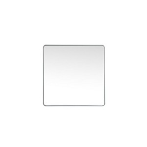 Elegant Lighting Soft corner metal square mirror 48x48 inch in Silver - 1 of 4
