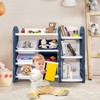 Safstar Kids Toy Storage Organizer w/ Bins & Multi-Layer Shelf for Bedroom Playroom Blue - 2 of 4