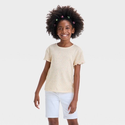 Girls' Short Sleeve Textured Knit T-Shirt - Cat & Jack™