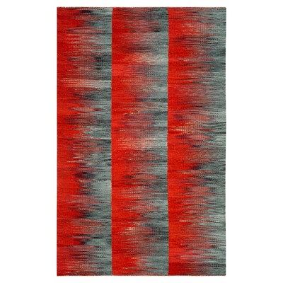 Red/Charcoal Abstract Woven Area Rug - (4'X6') - Safavieh