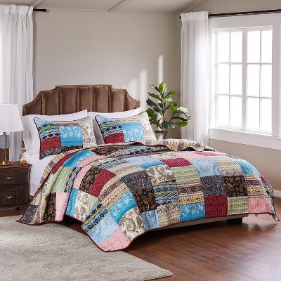 Greenland Home Fashions Bohemian Dream Multi Quilt Set