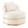 CAVINAS 360° Swivel Barrel Arm Chair,Velvet Accent Chair with Oversized Cushions for Living Room,Bedroom,Apartment - 2 of 4