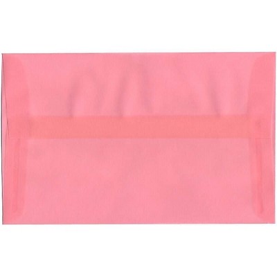 JAM Paper A10 Translucent Vellum Invitation Envelopes 6 x 9.5 Blush Pink PACV868I