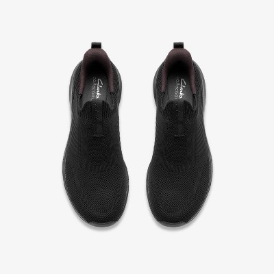 Clarks Mens Motion Trek IN Black Knit Shoes 12 Medium — фото 7