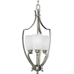 Progress Lighting Wisten Collection 3-Light Foyer Brushed Nickel Pendant with Tapered Glass Shades - 1 of 2
